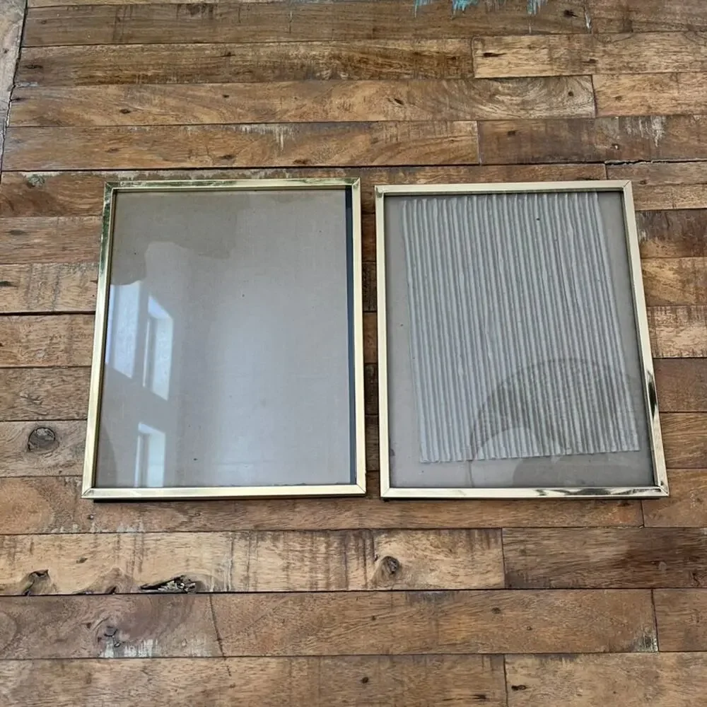 Vintage Picture Frame Set (2) Gold-Toned Frames 8.5